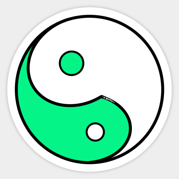 Yin Yang #25 Sticker by Wolfgon Designs